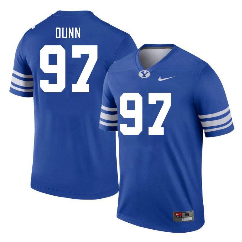 Men #97 Matthias Dunn BYU Cougars College Football Jerseys Stitched-Royal - Click Image to Close